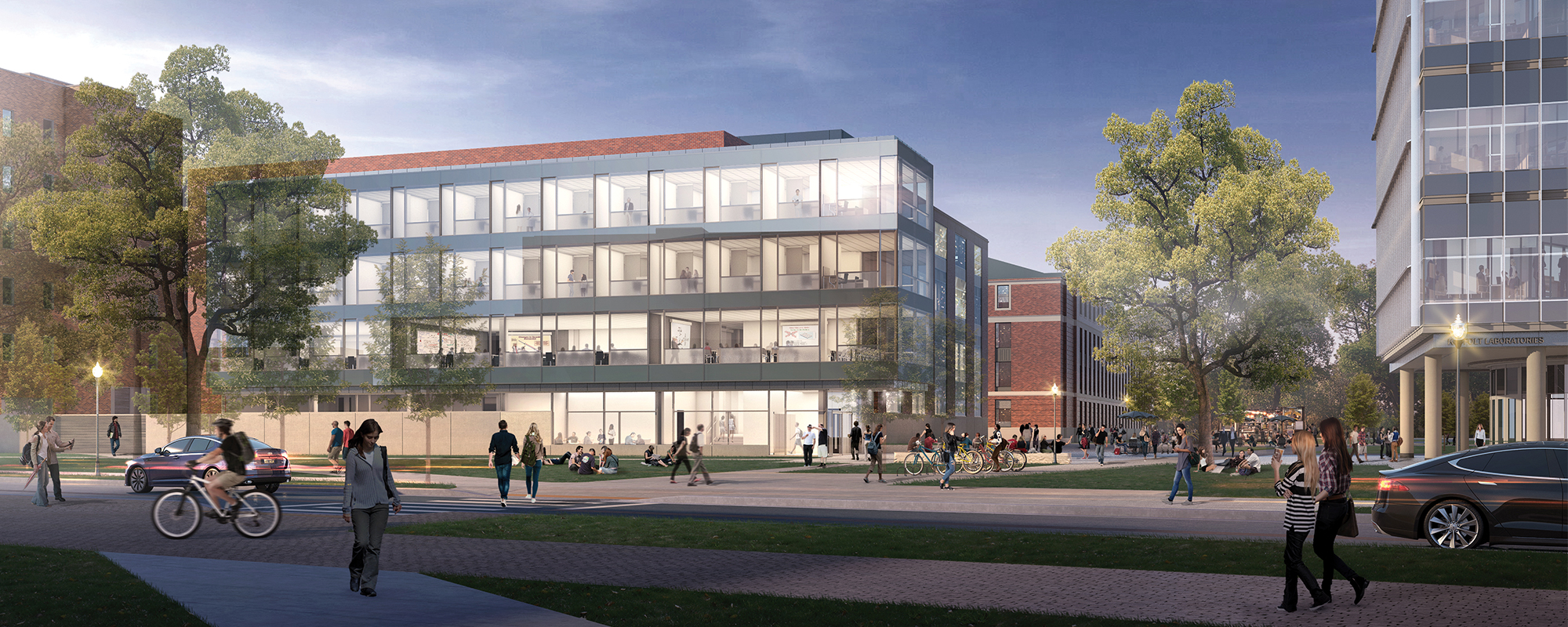 A rendering of the exterior of BMEC