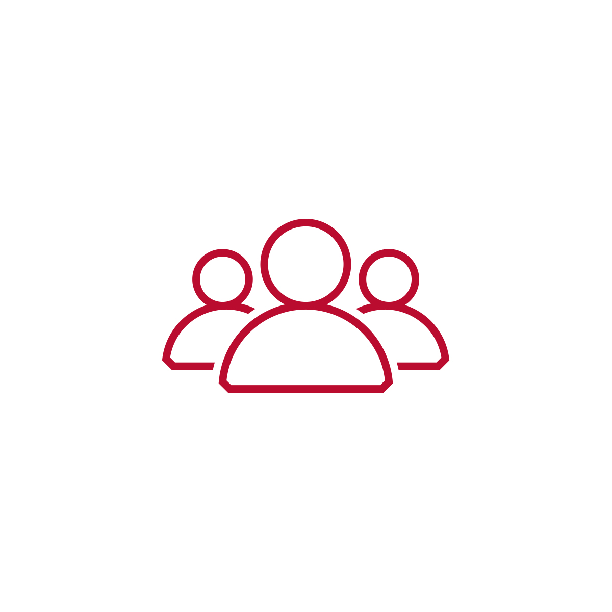 Trio of user icons