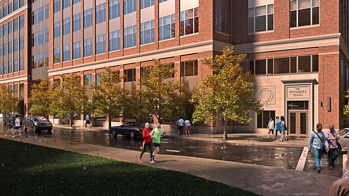 Rendering of the optometry clinic