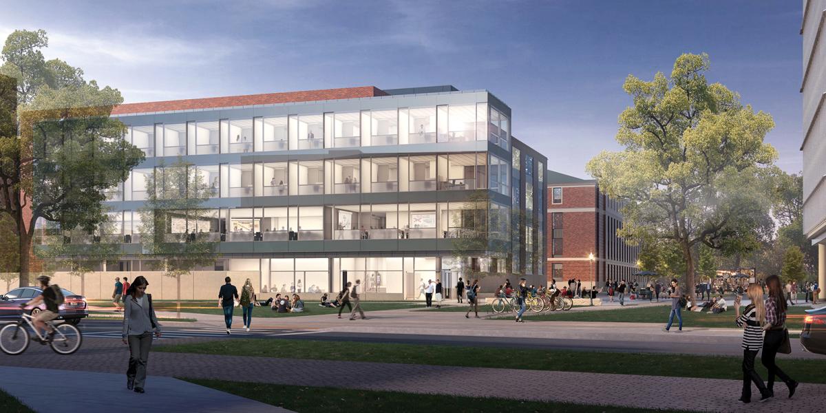 A rendering of the exterior of BMEC