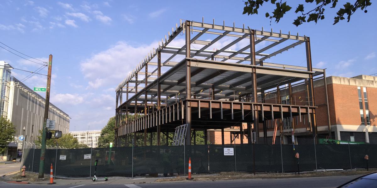 Steel Completion of the New College of Nursing Building Adjacent to Newton Hall