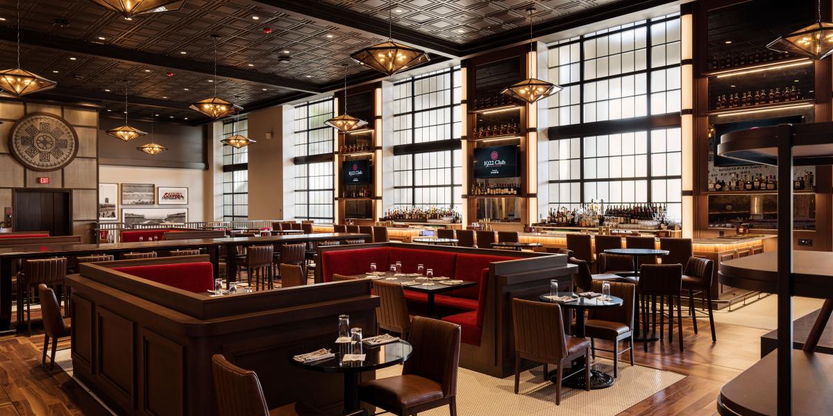 A view of the 1922 Club dining area. 