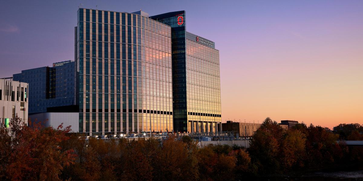 University Hospital at sunset
