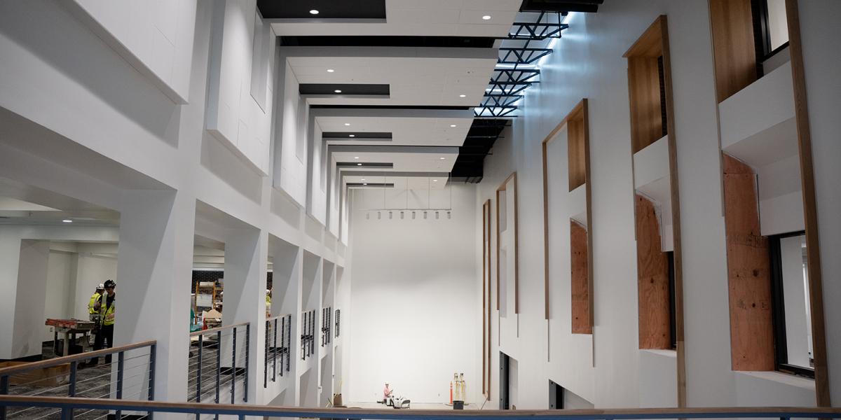 A view of the atrium from the second floor.