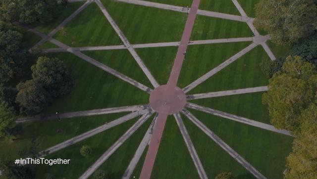 An aerial view of The Oval