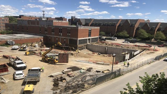 Outside project side for New College of Nursing Building Adjacent to Newton Hall
