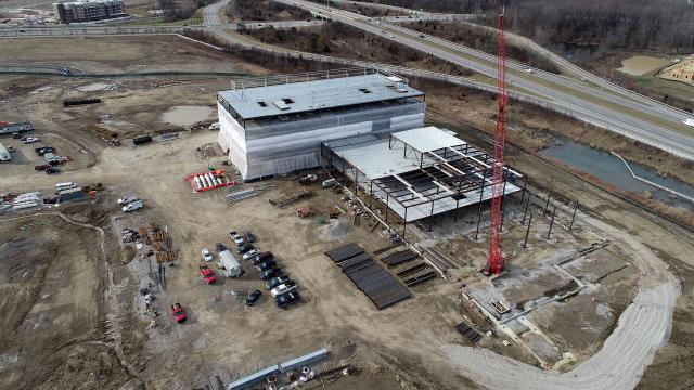 Outpatient Care New Albany - aerial photo of construction