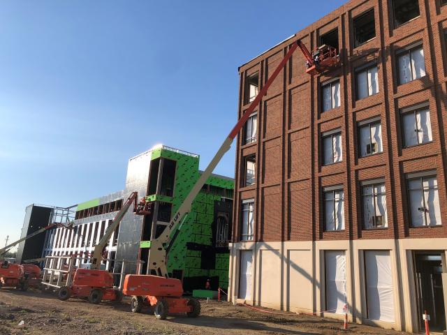 Outpatient Care Dublin construction progress from State Route 33