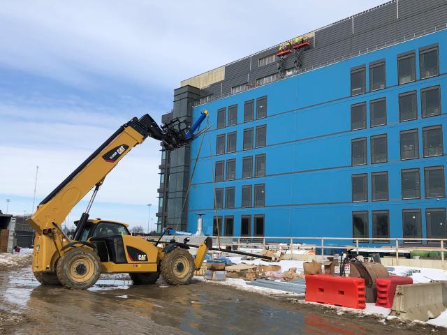 A view of the south side of the Interdisciplinary Research Facility.