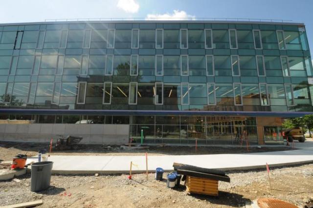 facade of bmed under construction
