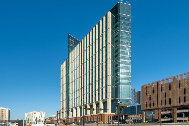 An exterior view of the Inpatient Hospital.