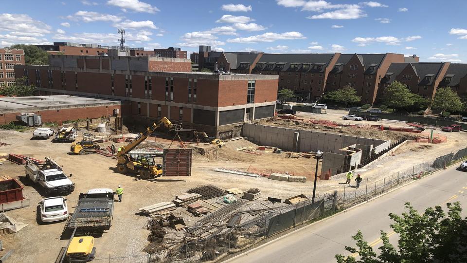 Outside project side for New College of Nursing Building Adjacent to Newton Hall
