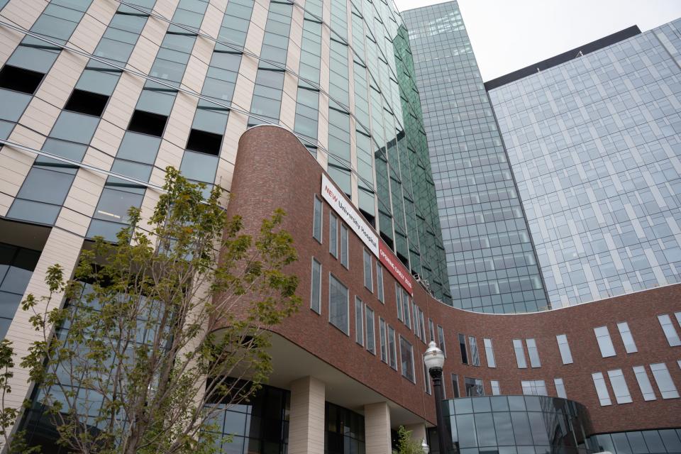 An exterior view of the hospital.