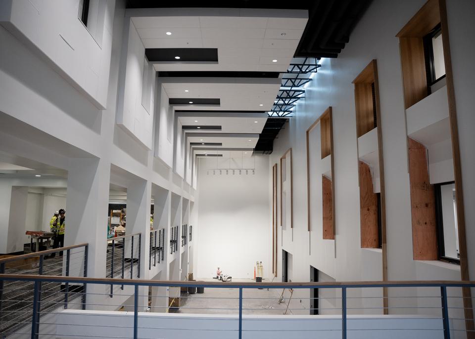A view of the atrium from the second floor.