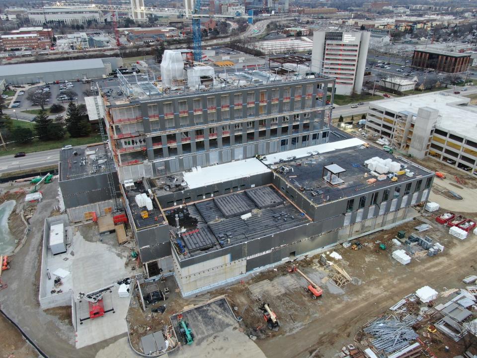 aerial photo of Outpatient Care West Campus facing east